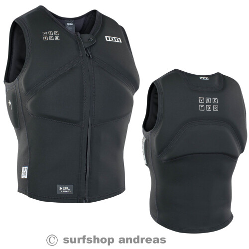 ION Vector Vest Core Front FZ 2026 Prallschutzweste Schwarz 2XL