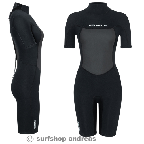 Neil Pryde Nekus Shorty BZ Schwarz Damen Neoprenanzug Gr&ouml;sse S
