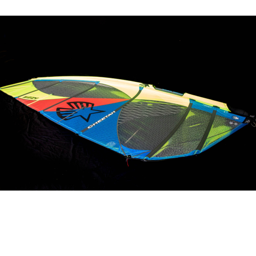 Ezzy Sails Cheetah Freeride Segel 2026 Blau Rot Gelb 6,5m&sup2;