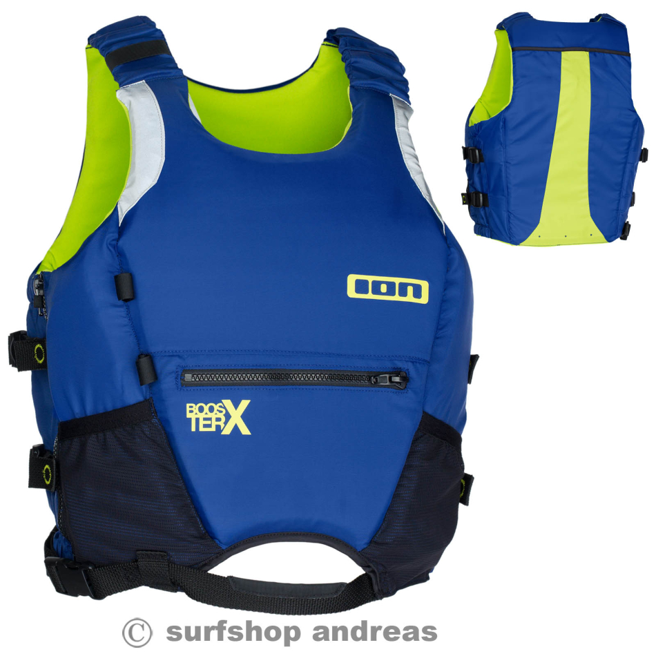 ION Booster X Vest Side Zip 2022 Blau Auftriebsweste Prallschutz An
